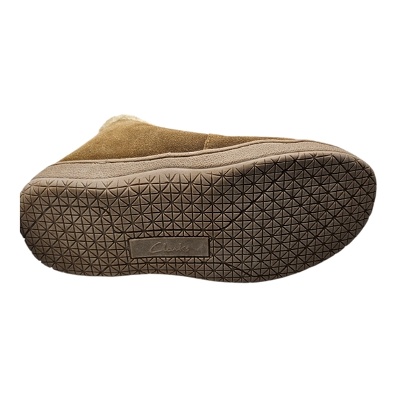 Clarks Bennet Lined Suede Men's Slipper Bootie Light Brown Size 9 Medium - Picture 5 of 8